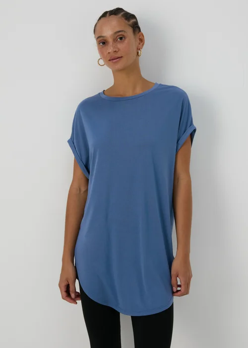 Blue Longline T-Shirt - S Image 3
