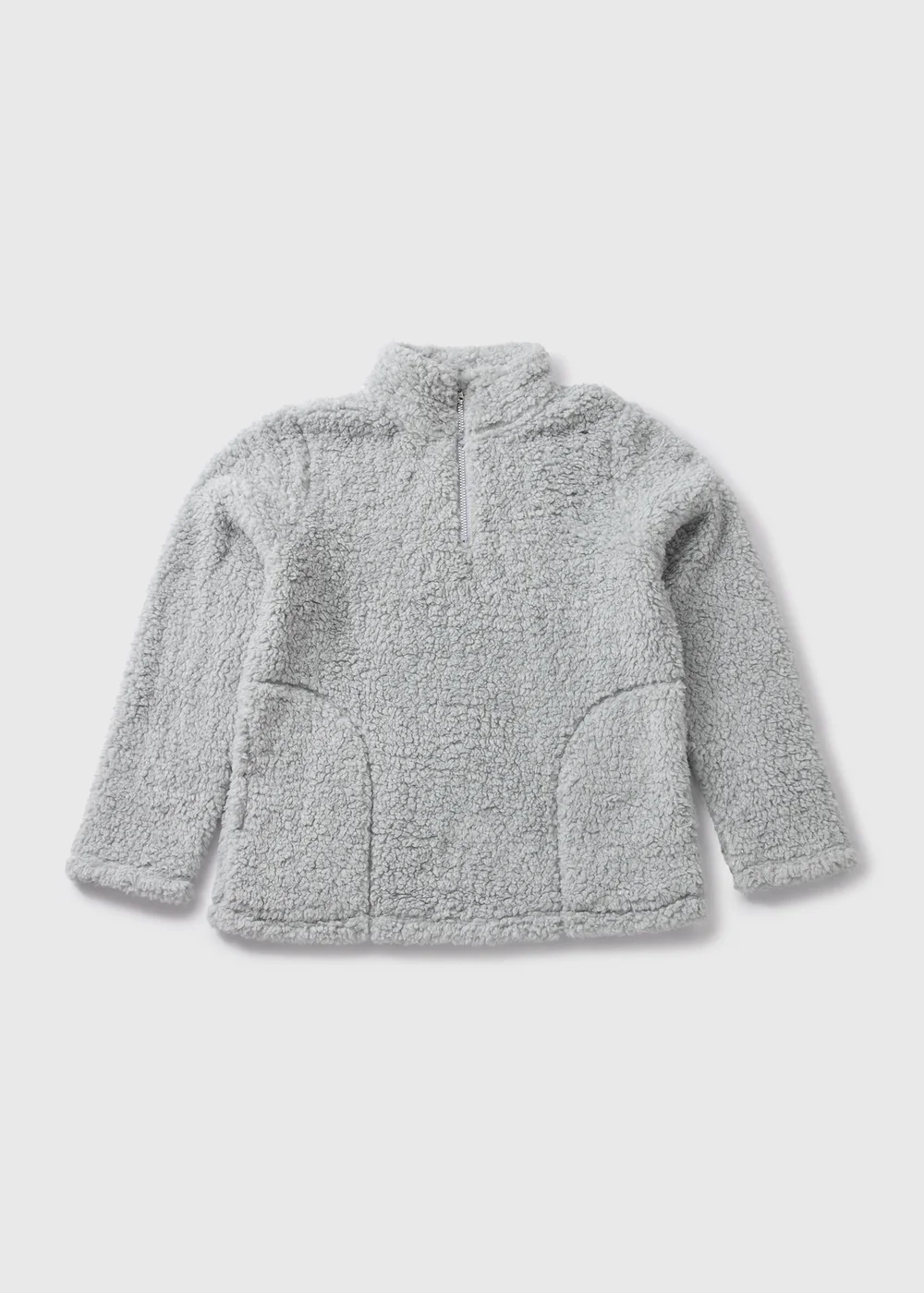Grey Quarter Zip Snuggle Top - Extra small Image 4