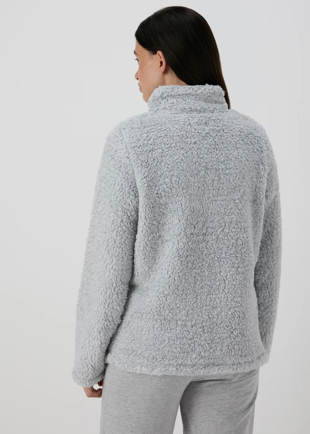 Grey Quarter Zip Snuggle Top - Extra small Image 2