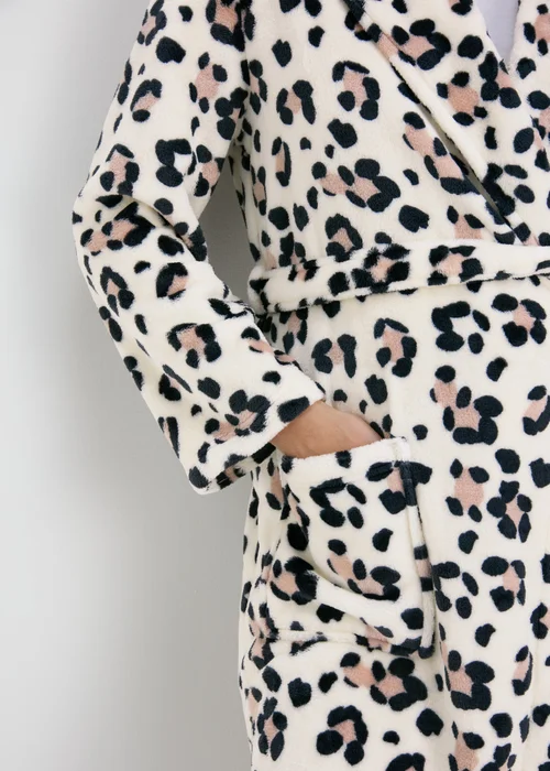 Cream Animal Print Dressing Gown - Extra small Image 3