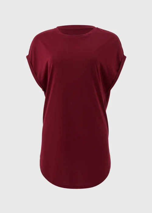 Burgundy Longline T-Shirt - S Image 5