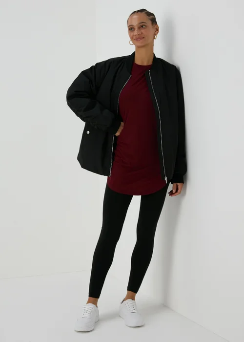 Burgundy Longline T-Shirt - S Image 4