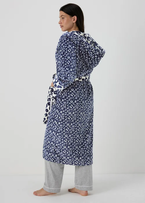 Navy Animal Print Dressing Gown - Extra small Image 2
