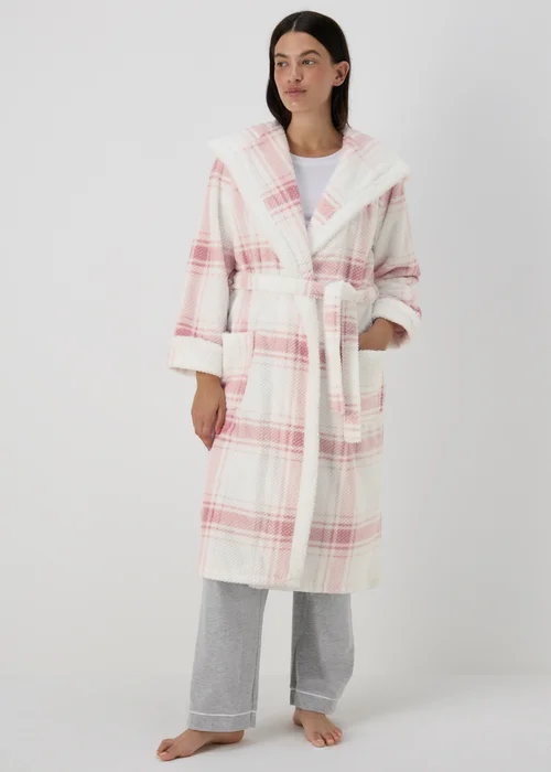Cream Check Dressing Gown - Extra small Image 3