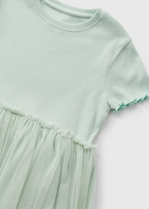 Girls Green Tutu Mesh Dress (1-7yrs) - Age 2 - 3 Years Image 2