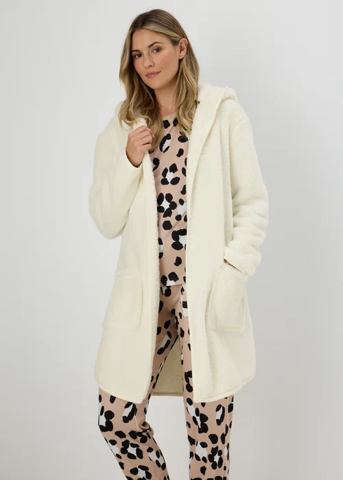 Cream Hooded Cardigan - Extra small Image 1