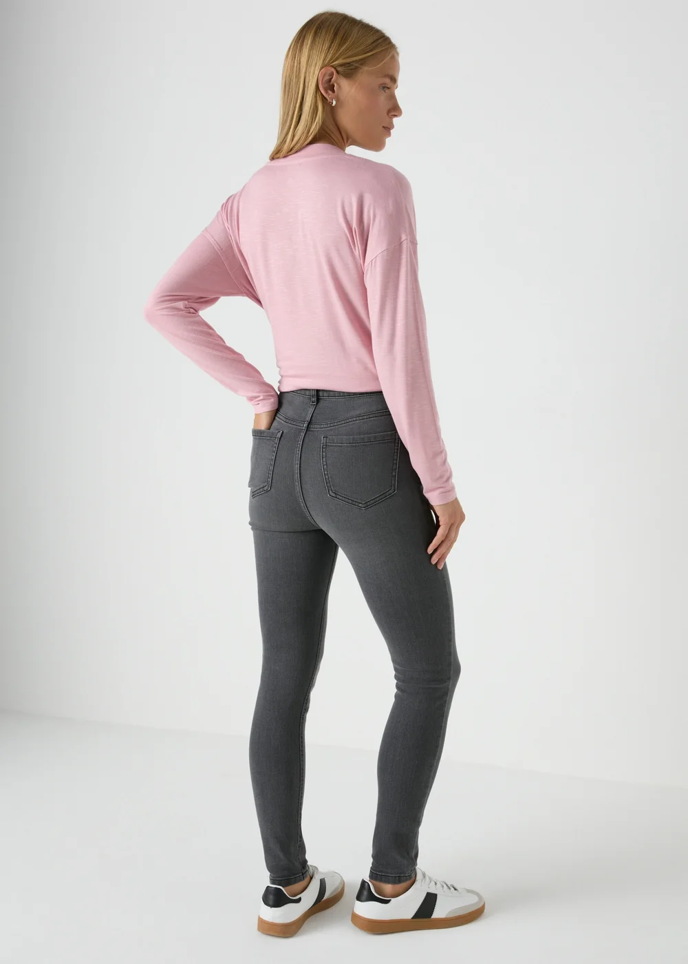 Dark Grey Skinny April Jeans - 8/L29 Image 2