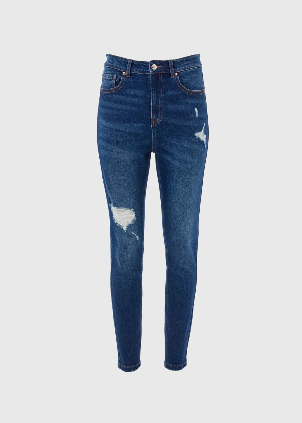 April Mid Wash Ripped Skinny Jeans - 8/L29 Image 5