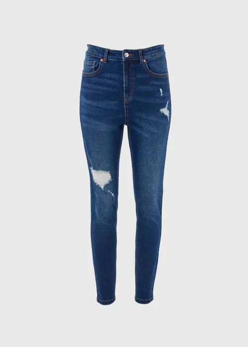 April Mid Wash Ripped Skinny Jeans - 8/L29 Image 5