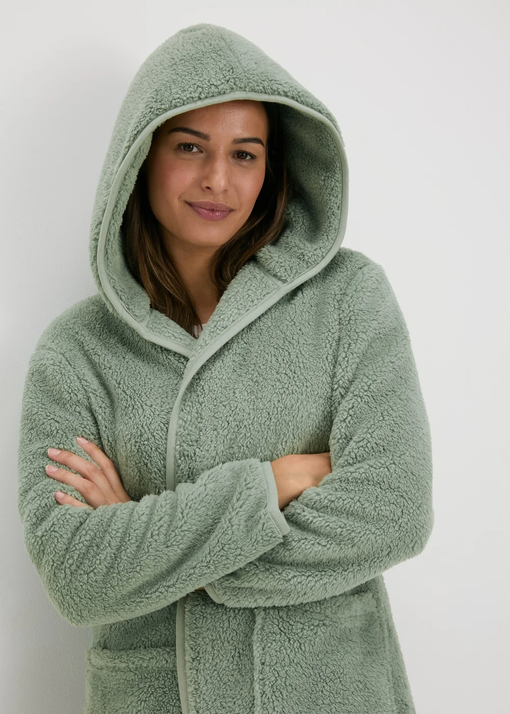 Green Fleece Lounge Cardigan - Extra small Image 3