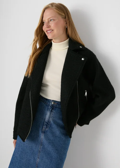 Cream Ribbed Roll Neck Top - 8 Image 3