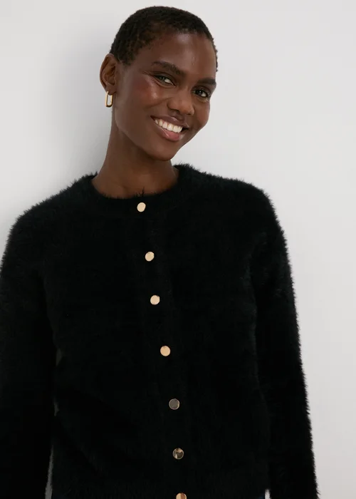 Black Fluffy Cardigan - XS Image 1