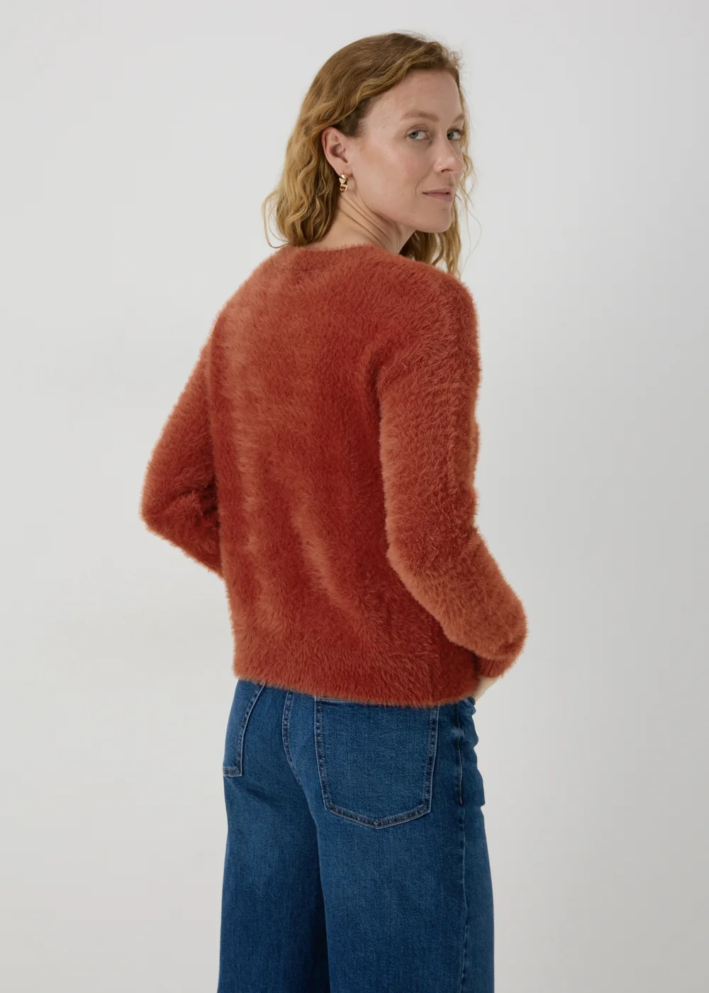 Rust Fluffy Cardigan - XS Image 2