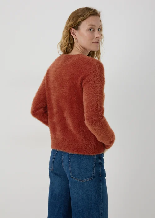 Rust Fluffy Cardigan - XS Image 2
