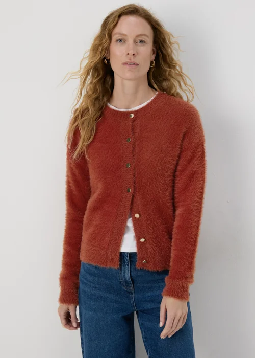 Rust Fluffy Cardigan - XS Image 1