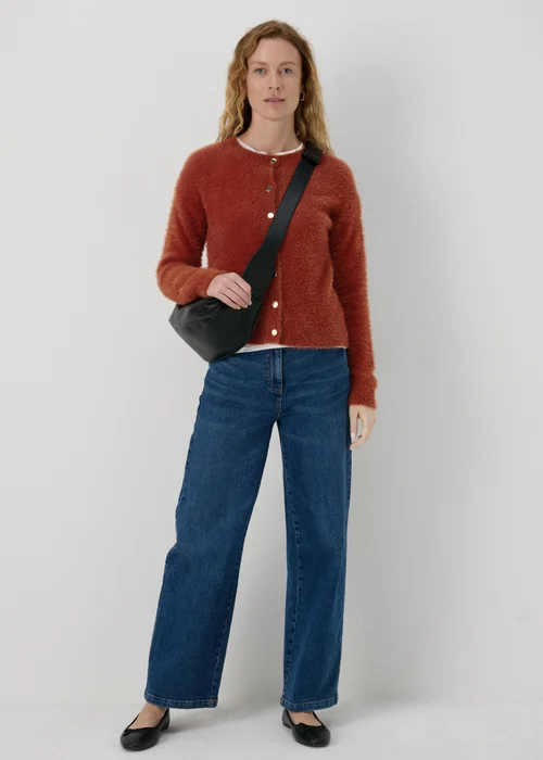 Rust Fluffy Cardigan - XS Image 4