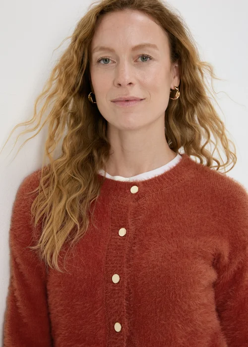Rust Fluffy Cardigan - XS Image 3