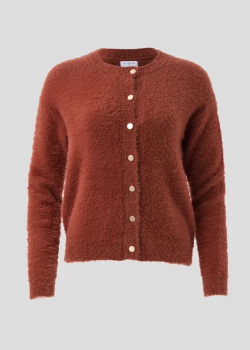 Rust Fluffy Cardigan - XS Image 5