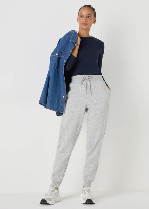 Navy Ribbed Long Sleeve Top - 8 Image 1