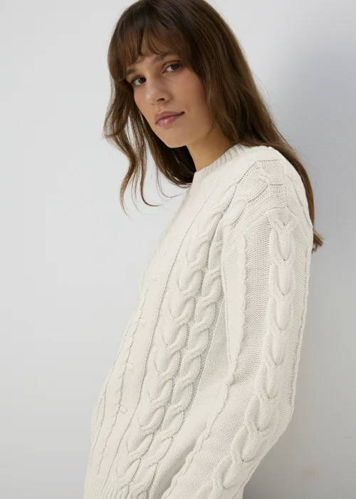 Cream Cable Knit Jumper - XS Image 3
