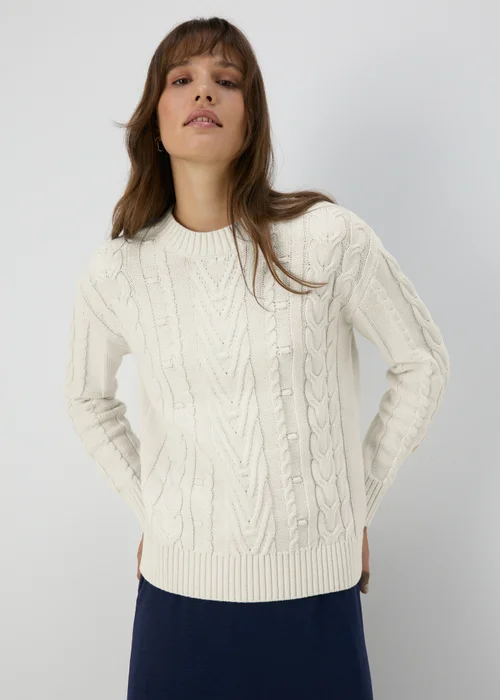 Cream Cable Knit Jumper - XS Image 1