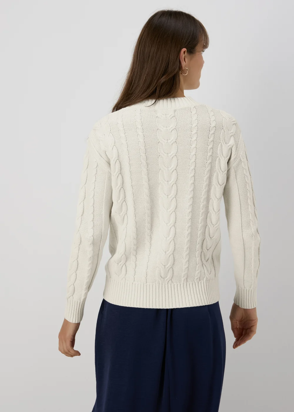 Cream Cable Knit Jumper - XS Image 2