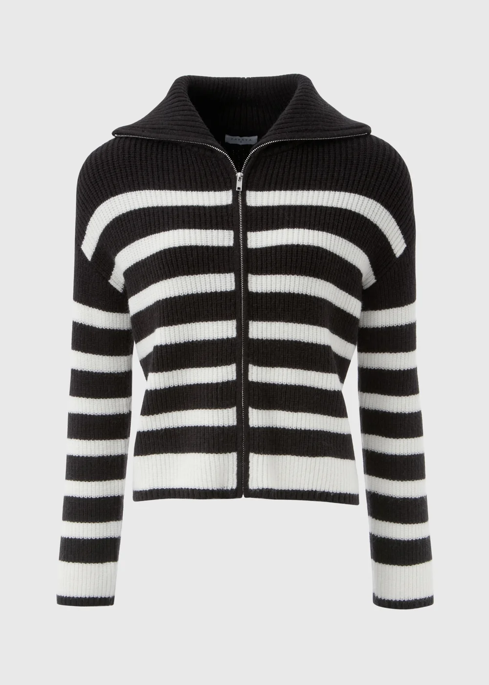 Stripe Zip Knitted Cardigan - XS Image 4