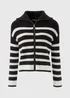 Stripe Zip Knitted Cardigan - XS Image 4