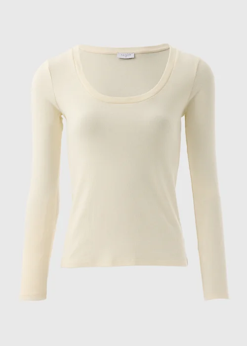 Cream Scoop Neck Top - 8 Image 4