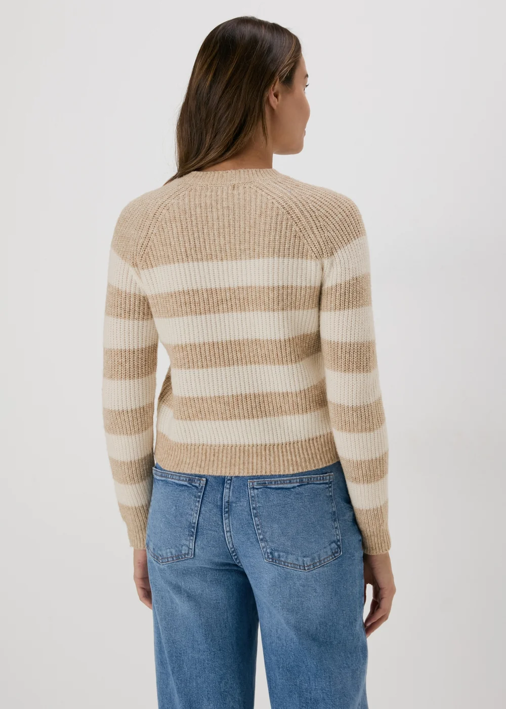 Neutral Stripe Knitted Jumper - XS Image 2