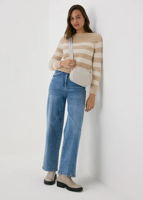 Neutral Stripe Knitted Jumper - XS Image 4