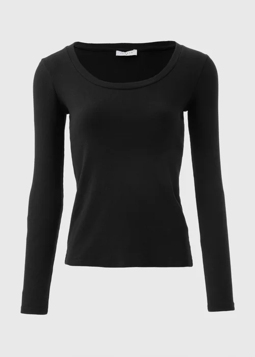 Black Scoop Neck Top - 8 Image 4