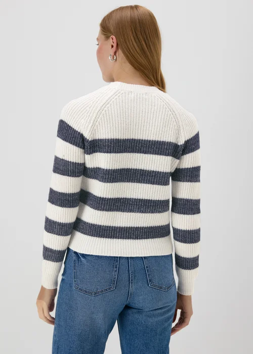 Navy Stripe Knitted Jumper - XS Image 2