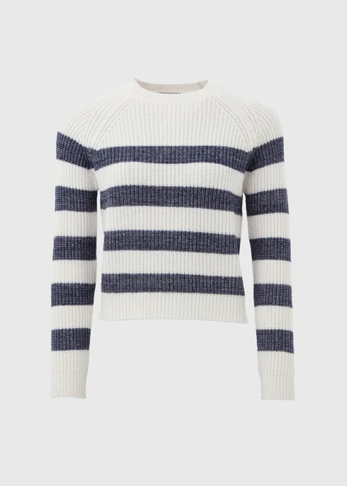 Navy Stripe Knitted Jumper - XS Image 5