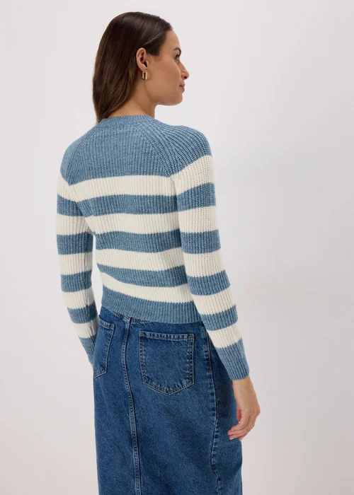 Blue Stripe Knitted Jumper - XS Image 2