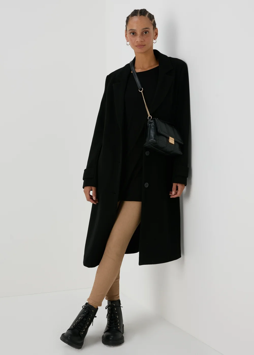 Black Long Sleeve Viscose T-Shirt - S Image 4