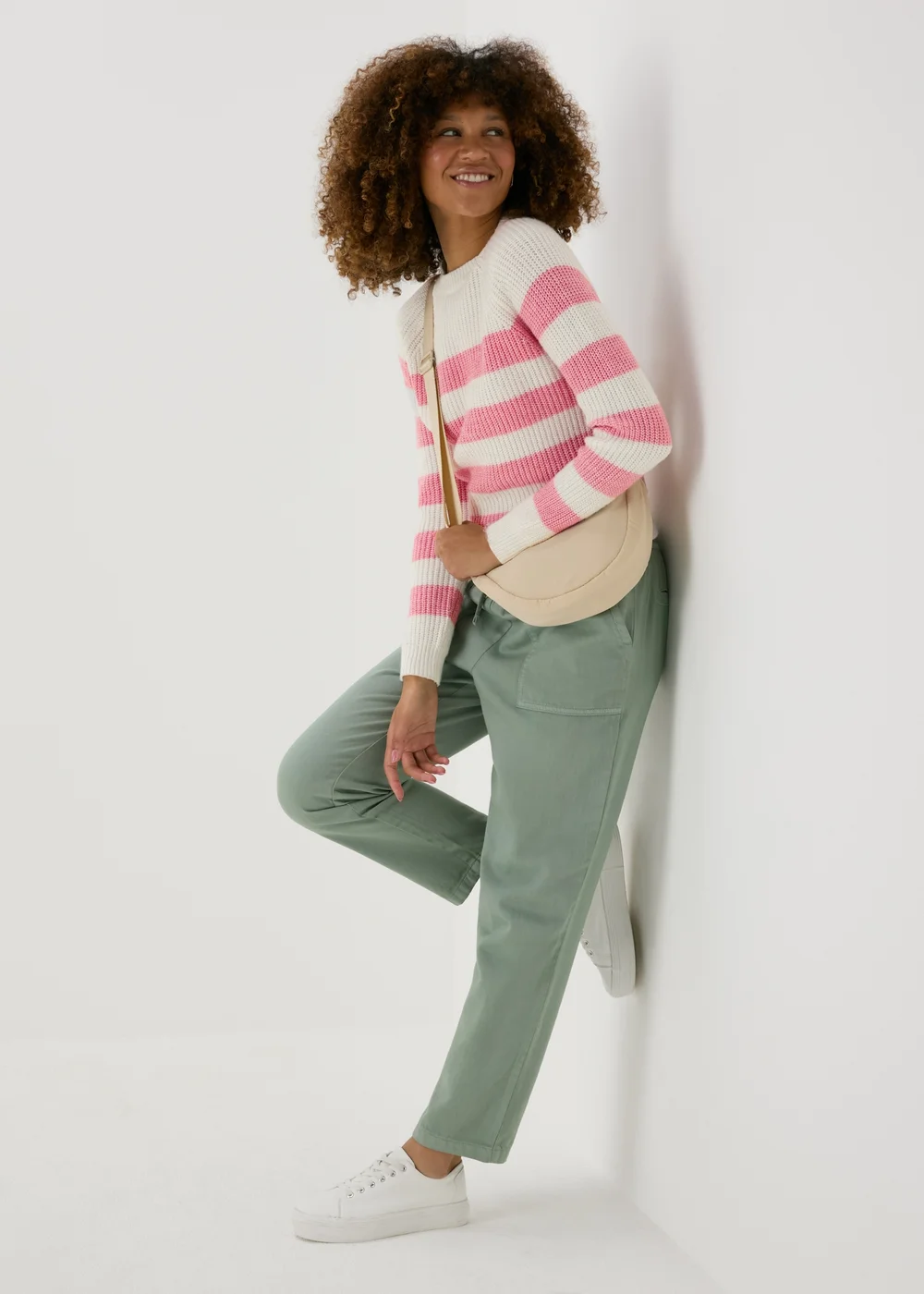 Pink Stripe Knitted Jumper - XS Image 4