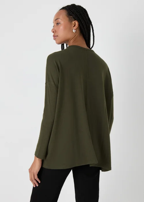 Khaki V Neck T-Shirt - S Image 2
