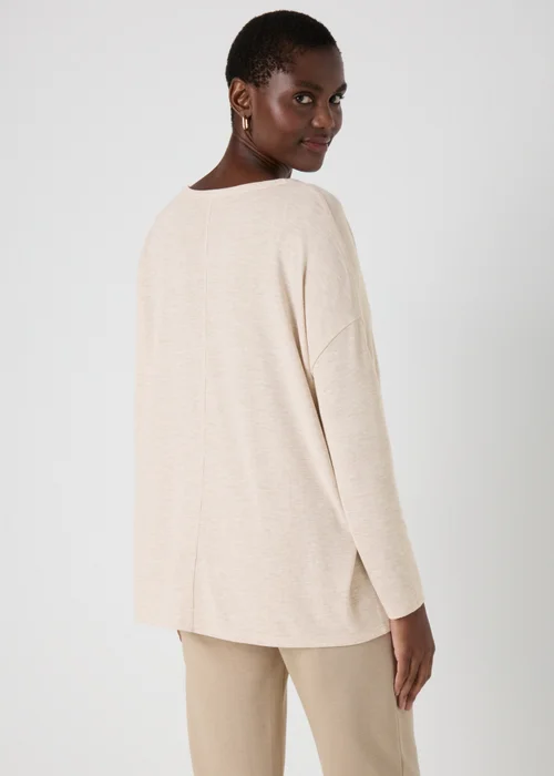 Oatmeal V Neck T-Shirt - S Image 2