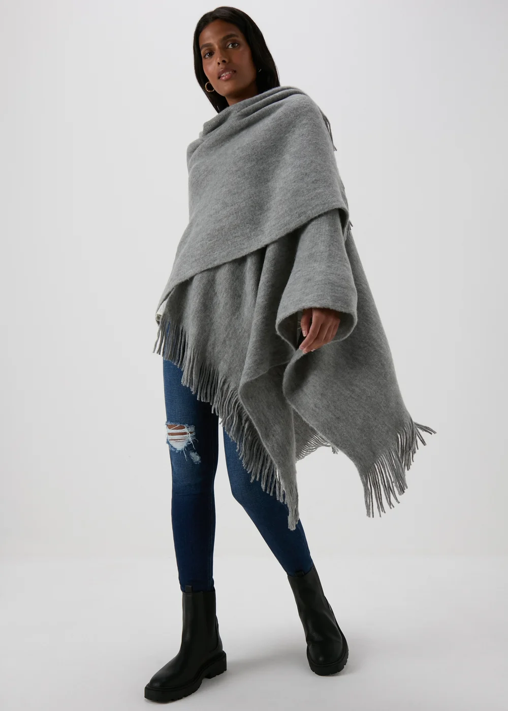 Grey Shawl - One Size Image 1