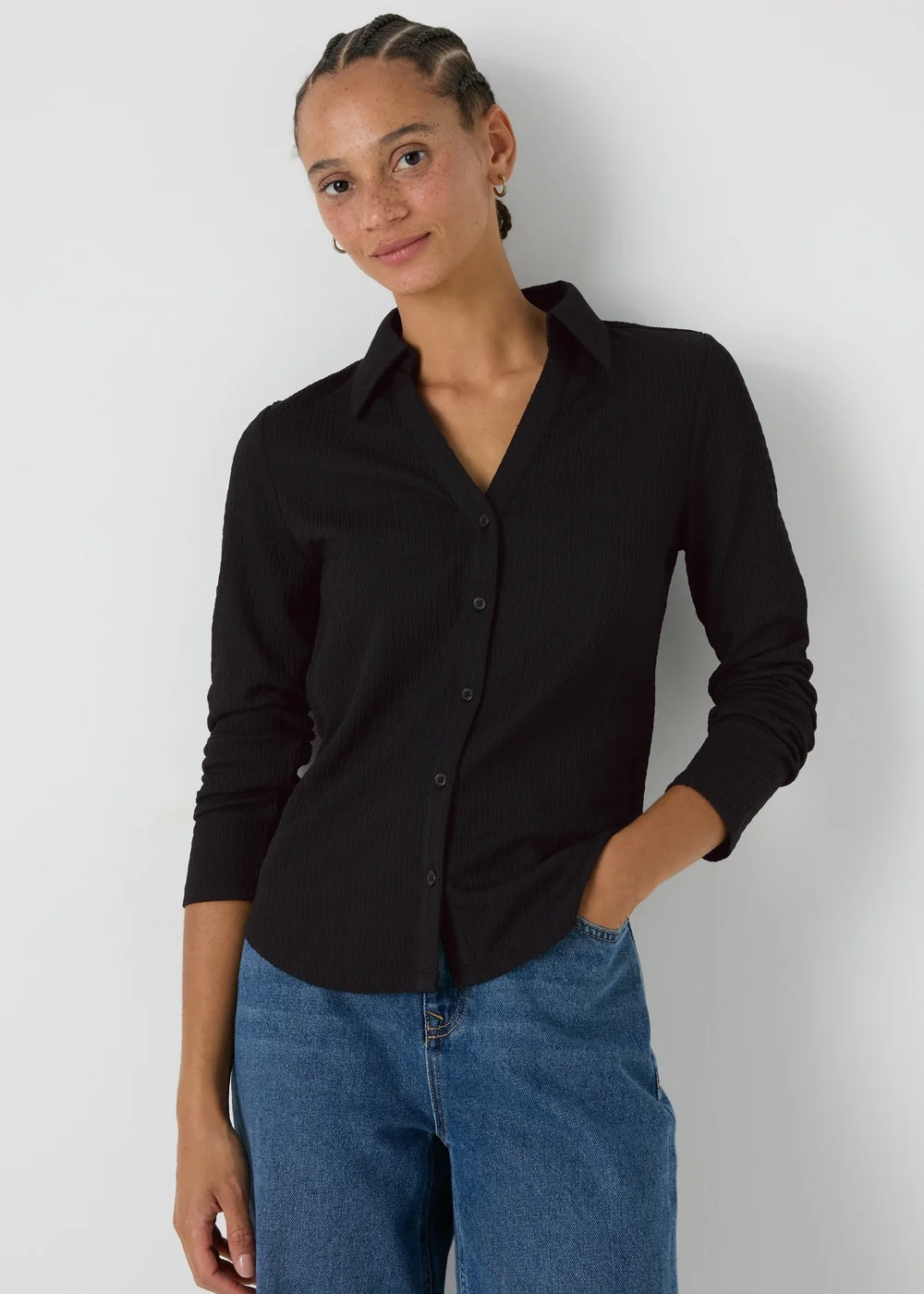 Black Textured Shirt - 8 Image 1