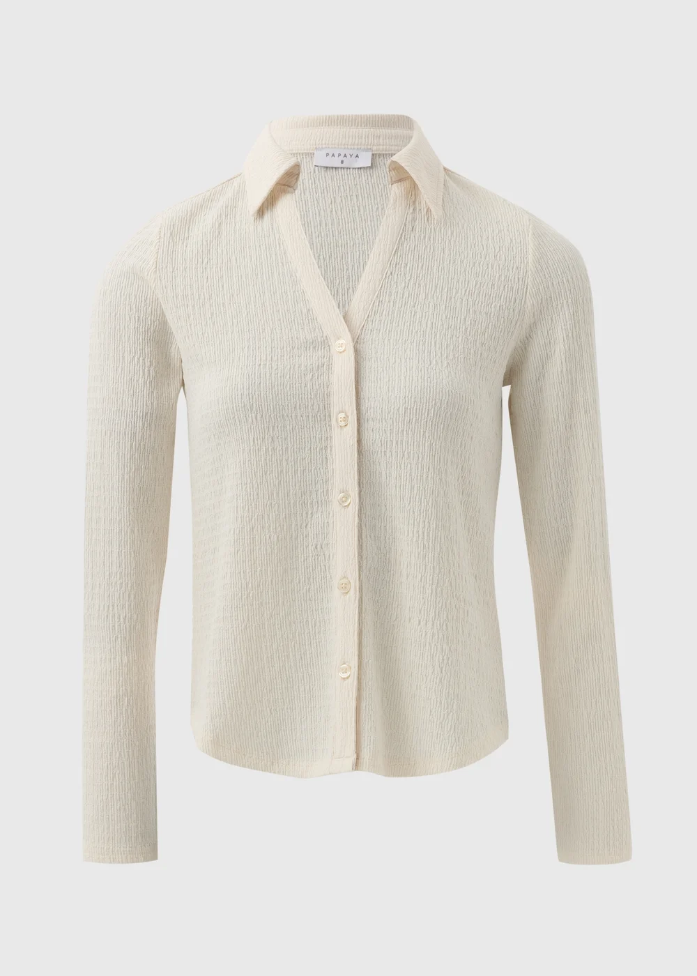 Cream Textured Shirt - 8 Image 5