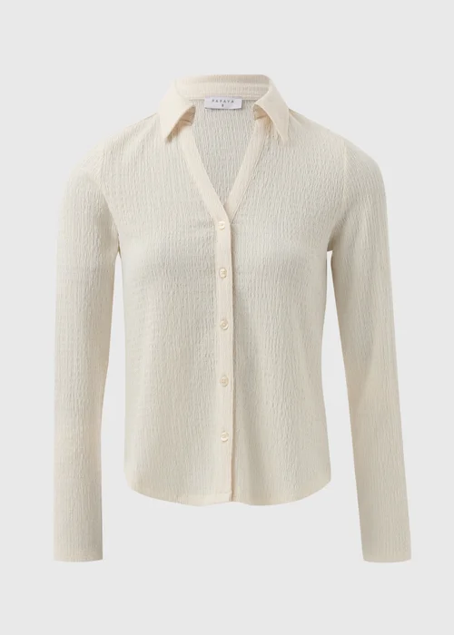 Cream Textured Shirt - 8 Image 5