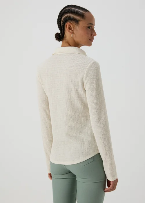 Cream Textured Shirt - 8 Image 2