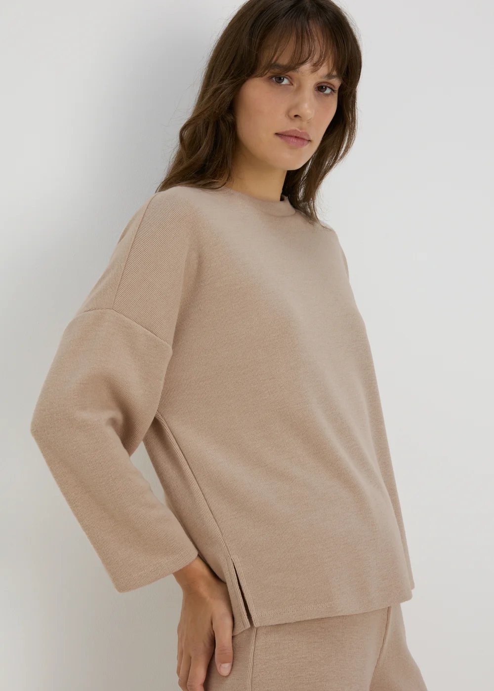 Cream Soft Touch Co Ord Top - S Image 3