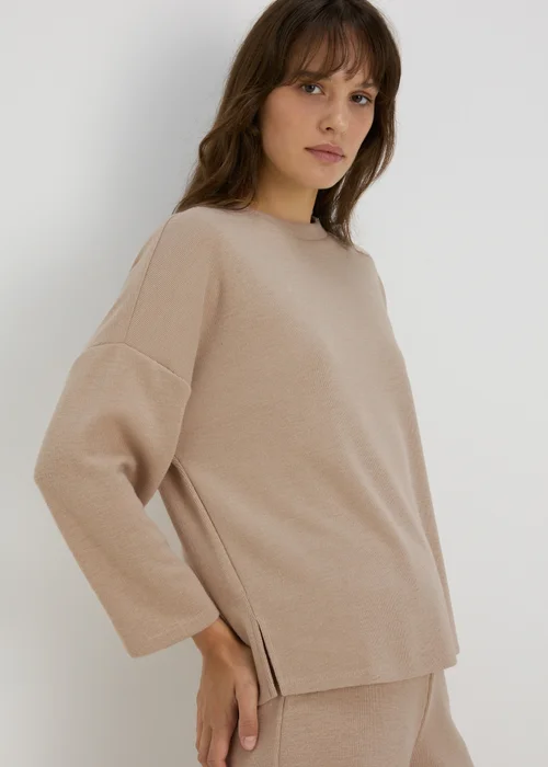 Cream Soft Touch Co Ord Top - S Image 3