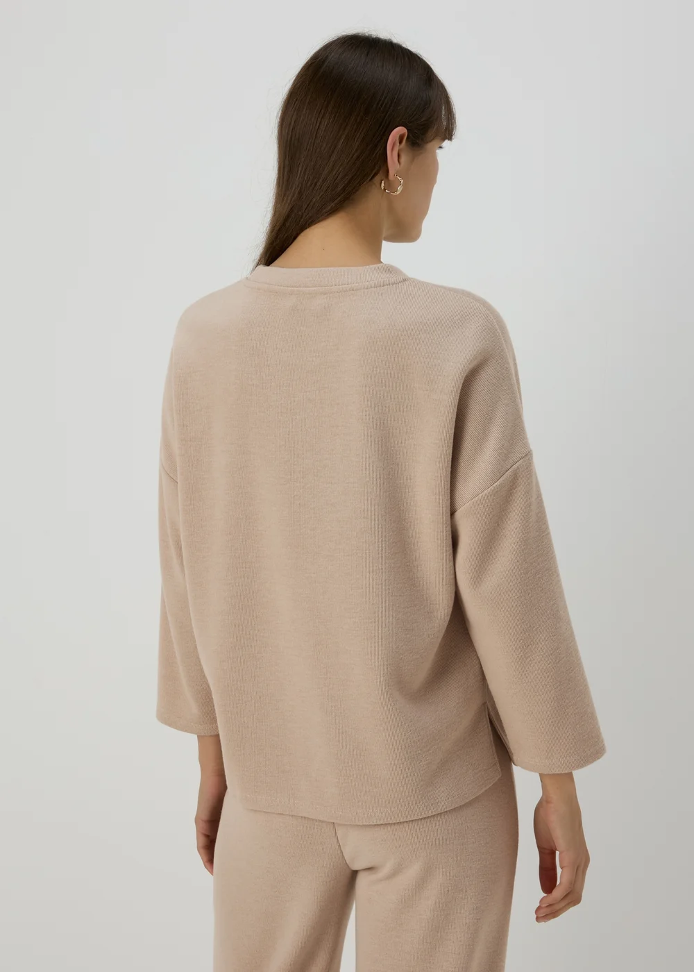 Cream Soft Touch Co Ord Top - S Image 2
