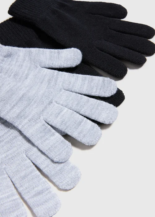2 Pack Black & Grey Magic Gloves - One Size Image 2
