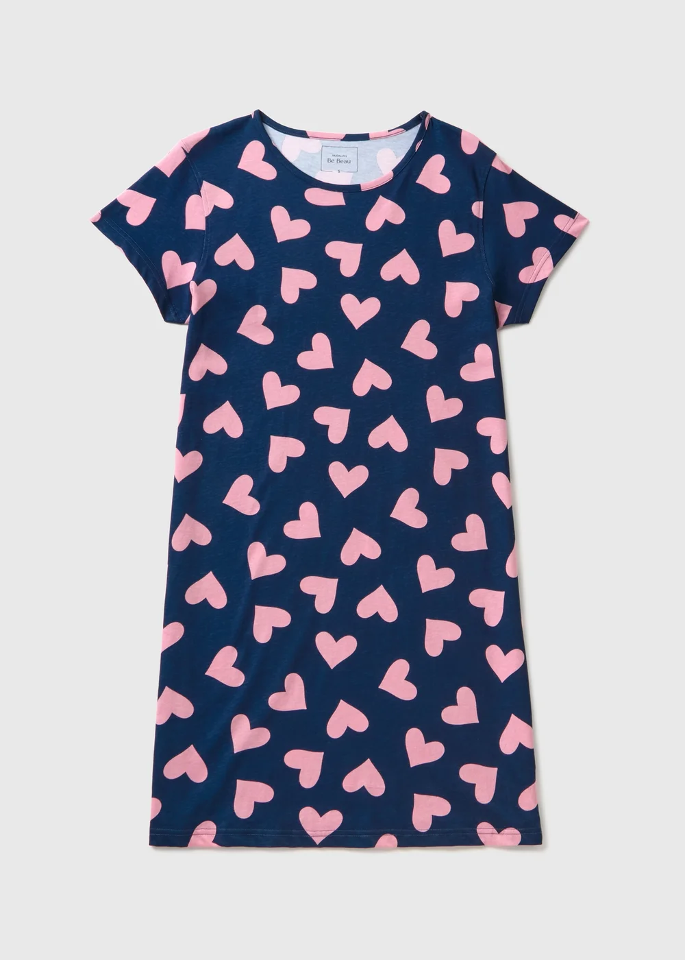 Navy Heart Print Nightie - Extra small Image 3