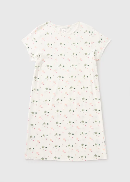 Cream Star Print Nightie - Extra small Image 3